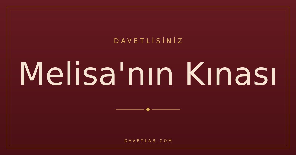 Online Kına Gecesi Davetiyesi örneği: WhatsApp'ta paylaşıldığında görünen kart